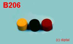 Boutons dia. 20 axe 6 mm.