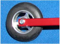 Roues slow caoutchouc moyeu Alu.